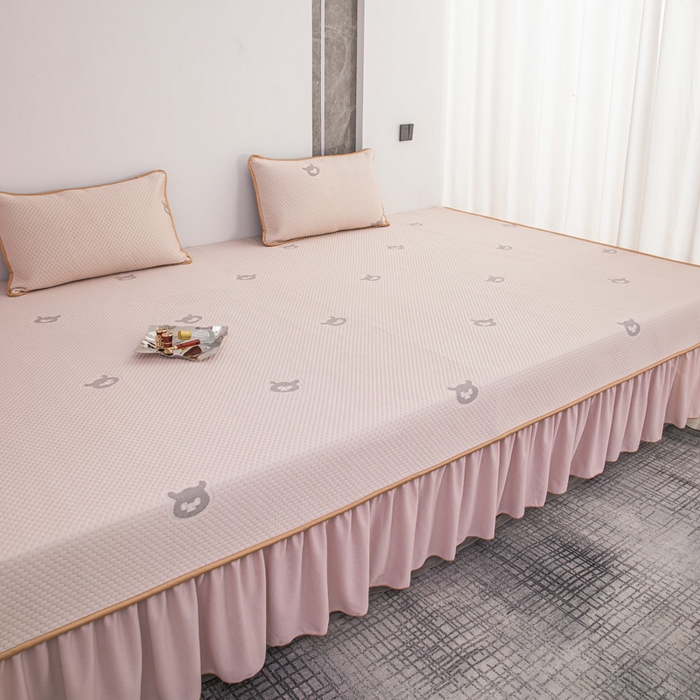 91家纺网 家纺一手货源 找家纺 手艺人家纺 2026春夏新款冰豆豆凉席TL01--TL22冰丝提花凉席席子空调软席 TL15