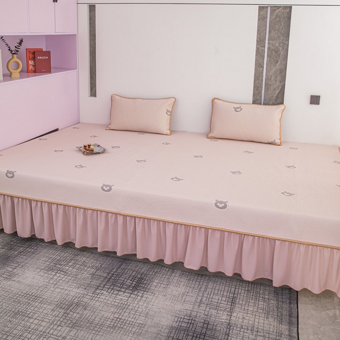 91家纺网 家纺一手货源 找家纺 手艺人家纺 2026春夏新款冰豆豆凉席TL01--TL22冰丝提花凉席席子空调软席 TL15