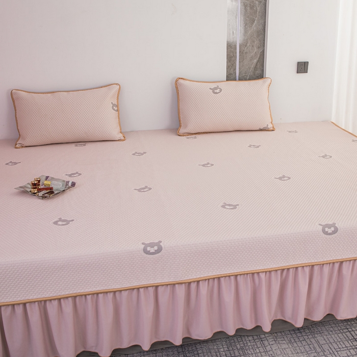 91家纺网 家纺一手货源 找家纺 手艺人家纺 2026春夏新款冰豆豆凉席TL01--TL22冰丝提花凉席席子空调软席 TL15