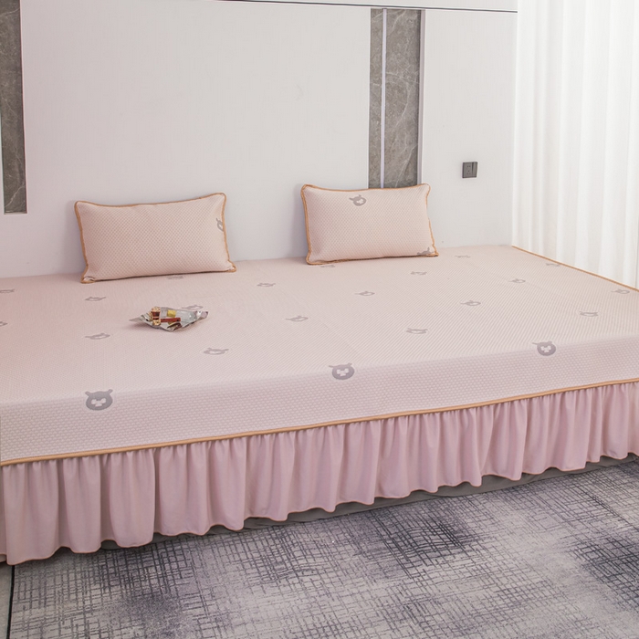 91家纺网 家纺一手货源 找家纺 手艺人家纺 2026春夏新款冰豆豆凉席TL01--TL22冰丝提花凉席席子空调软席 TL15