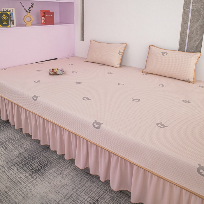 91家纺网 家纺一手货源 找家纺 手艺人家纺 2026春夏新款冰豆豆凉席TL01--TL22冰丝提花凉席席子空调软席 TL15