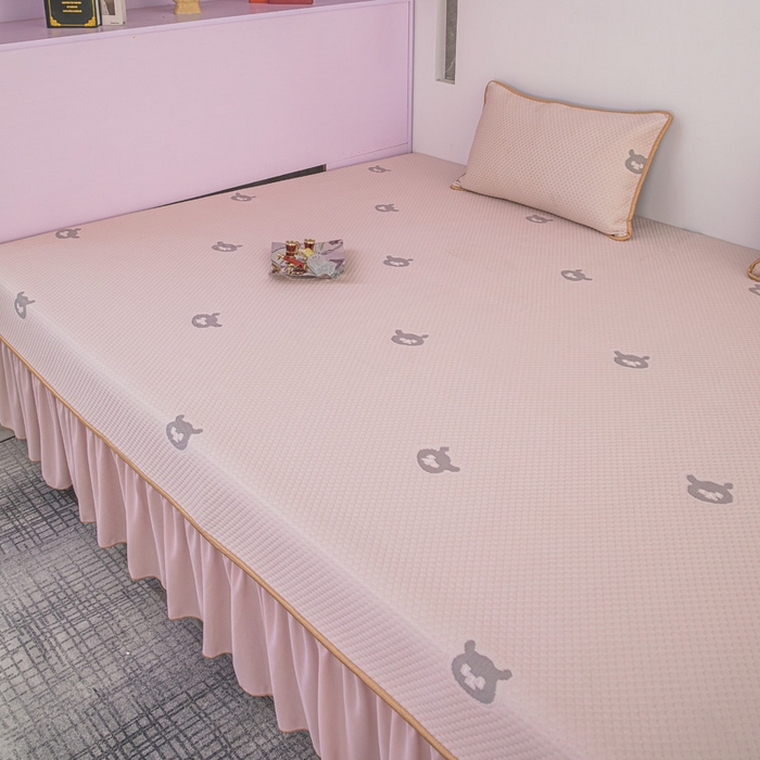 91家纺网 家纺一手货源 找家纺 手艺人家纺 2026春夏新款冰豆豆凉席TL01--TL22冰丝提花凉席席子空调软席 TL15