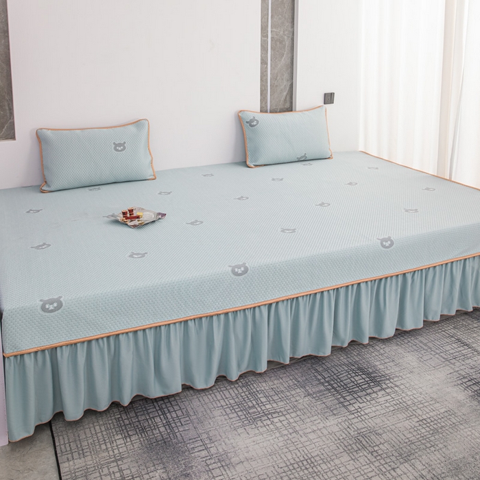 91家纺网 家纺一手货源 找家纺 手艺人家纺 2026春夏新款冰豆豆凉席TL01--TL22冰丝提花凉席席子空调软席 TL16