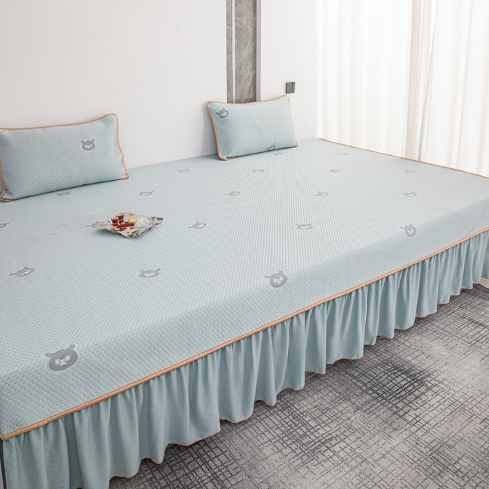 91家纺网 家纺一手货源 找家纺 手艺人家纺 2026春夏新款冰豆豆凉席TL01--TL22冰丝提花凉席席子空调软席 TL16