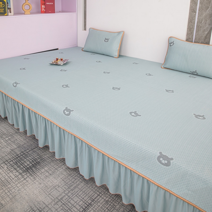 91家纺网 家纺一手货源 找家纺 手艺人家纺 2026春夏新款冰豆豆凉席TL01--TL22冰丝提花凉席席子空调软席 TL16