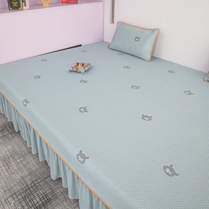 91家纺网 家纺一手货源 找家纺 手艺人家纺 2026春夏新款冰豆豆凉席TL01--TL22冰丝提花凉席席子空调软席 TL16