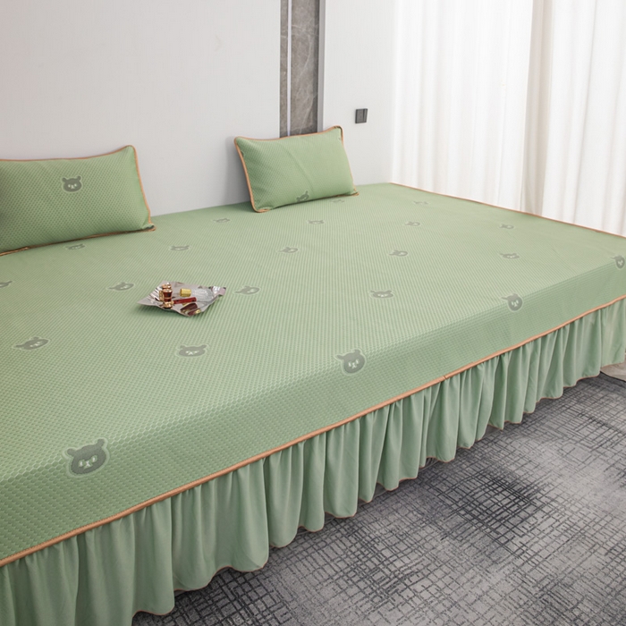 91家纺网 家纺一手货源 找家纺 手艺人家纺 2026春夏新款冰豆豆凉席TL01--TL22冰丝提花凉席席子空调软席 TL17