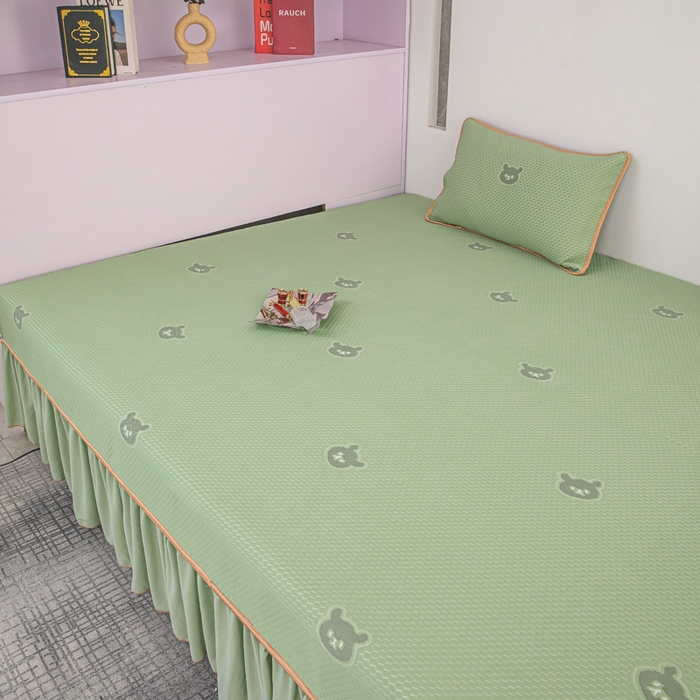 91家纺网 家纺一手货源 找家纺 手艺人家纺 2026春夏新款冰豆豆凉席TL01--TL22冰丝提花凉席席子空调软席 TL17