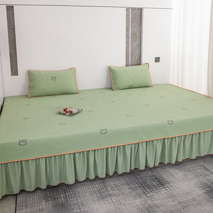 91家纺网 家纺一手货源 找家纺 手艺人家纺 2026春夏新款冰豆豆凉席TL01--TL22冰丝提花凉席席子空调软席 TL17