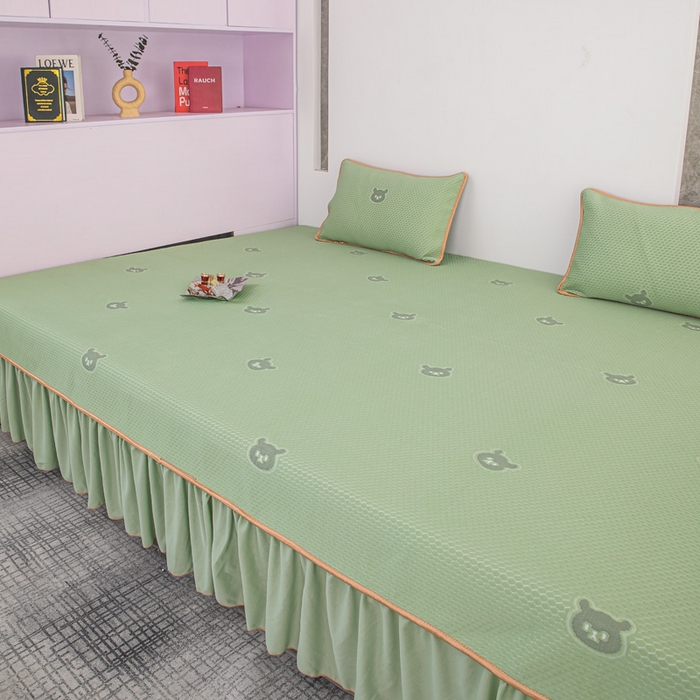 91家纺网 家纺一手货源 找家纺 手艺人家纺 2026春夏新款冰豆豆凉席TL01--TL22冰丝提花凉席席子空调软席 TL17