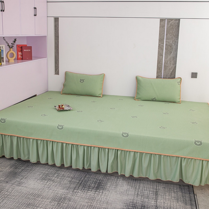 91家纺网 家纺一手货源 找家纺 手艺人家纺 2026春夏新款冰豆豆凉席TL01--TL22冰丝提花凉席席子空调软席 TL17