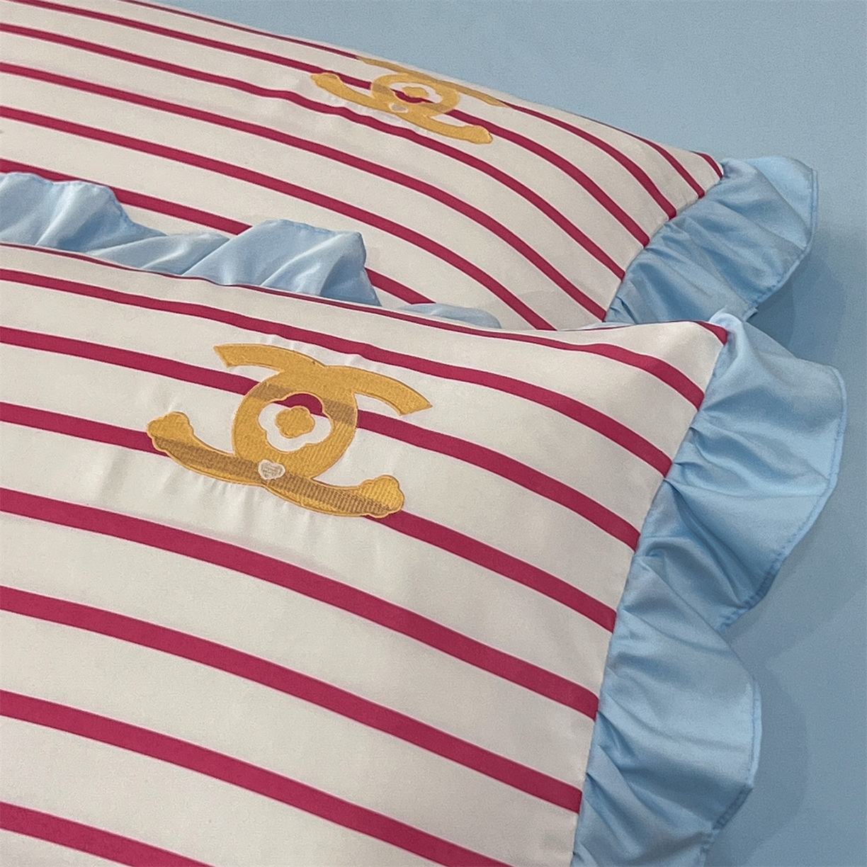 91家纺网 家纺一手货源 找家纺 经年 2026新款水洗真丝韩版四件套 浅夏-玫蓝