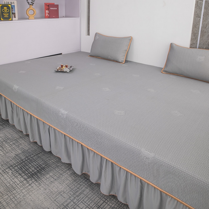 91家纺网 家纺一手货源 找家纺 手艺人家纺 2026春夏新款冰豆豆凉席TL01--TL22冰丝提花凉席席子空调软席 TL18