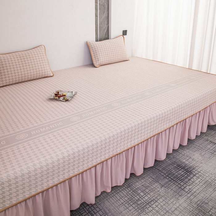 91家纺网 家纺一手货源 找家纺 手艺人家纺 2026春夏新款冰豆豆凉席TL01--TL22冰丝提花凉席席子空调软席 TL19