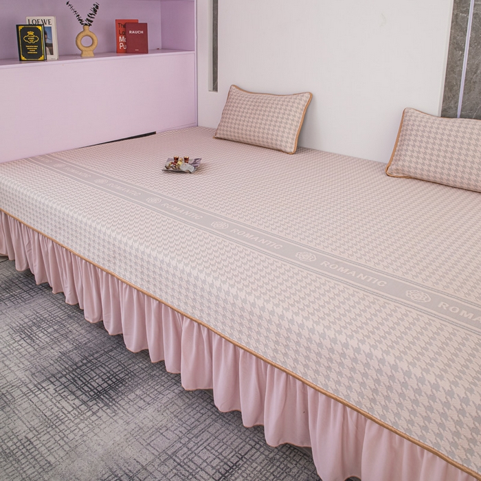 91家纺网 家纺一手货源 找家纺 手艺人家纺 2026春夏新款冰豆豆凉席TL01--TL22冰丝提花凉席席子空调软席 TL19