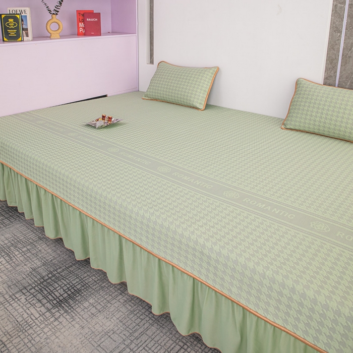 91家纺网 家纺一手货源 找家纺 手艺人家纺 2026春夏新款冰豆豆凉席TL01--TL22冰丝提花凉席席子空调软席 TL21