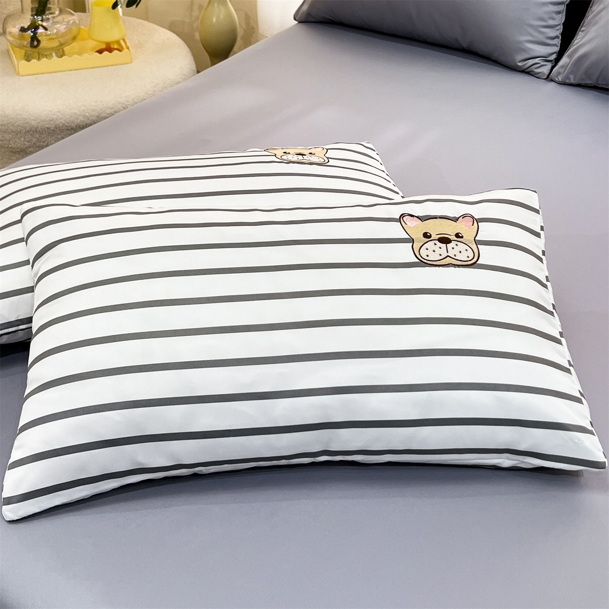 91家纺网 家纺一手货源 找家纺 经年 2026新款水洗真丝四件套-好伙伴 好伙伴-灰