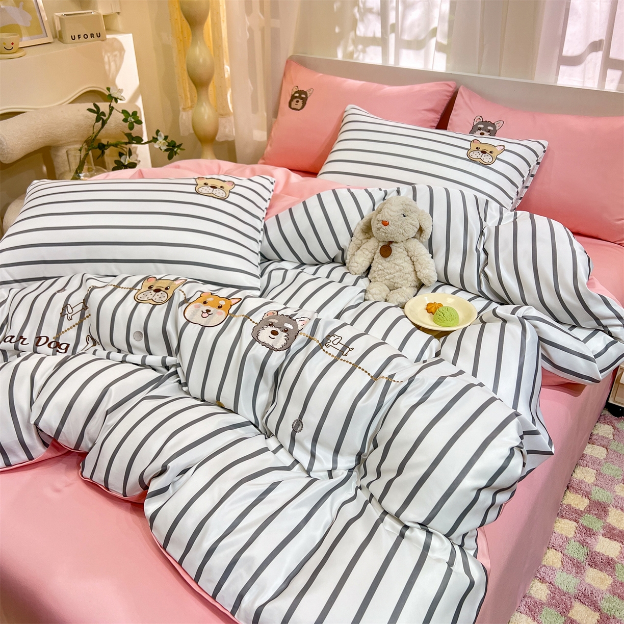 91家纺网 家纺一手货源 找家纺 经年 2026新款水洗真丝四件套-好伙伴 好伙伴-灰玉