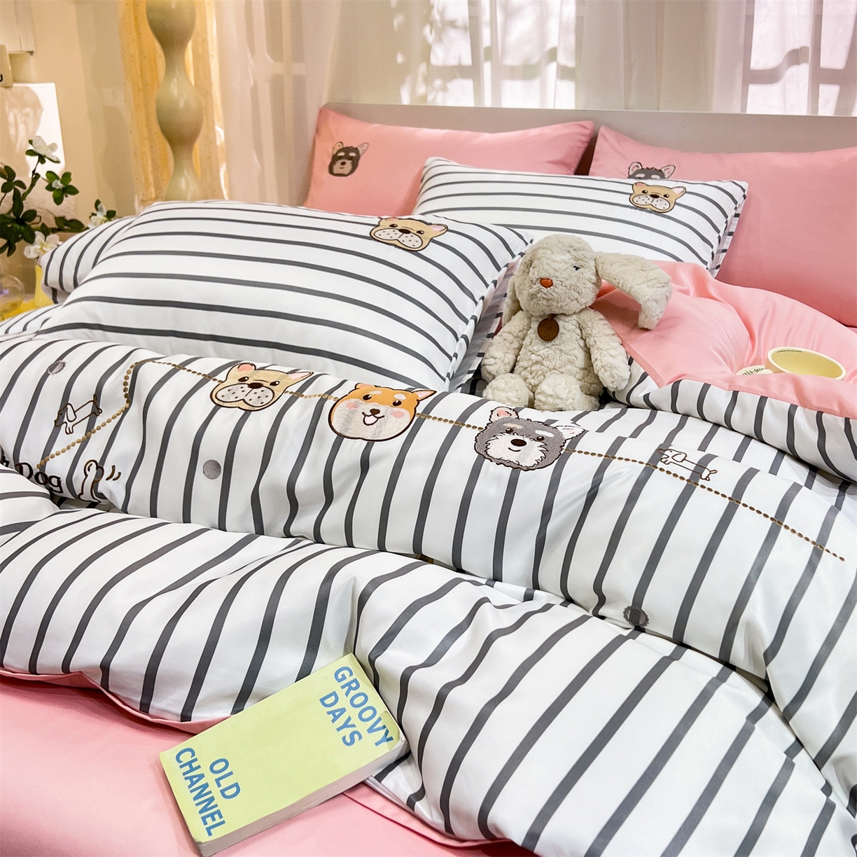 91家纺网 家纺一手货源 找家纺 经年 2026新款水洗真丝四件套-好伙伴 好伙伴-灰玉