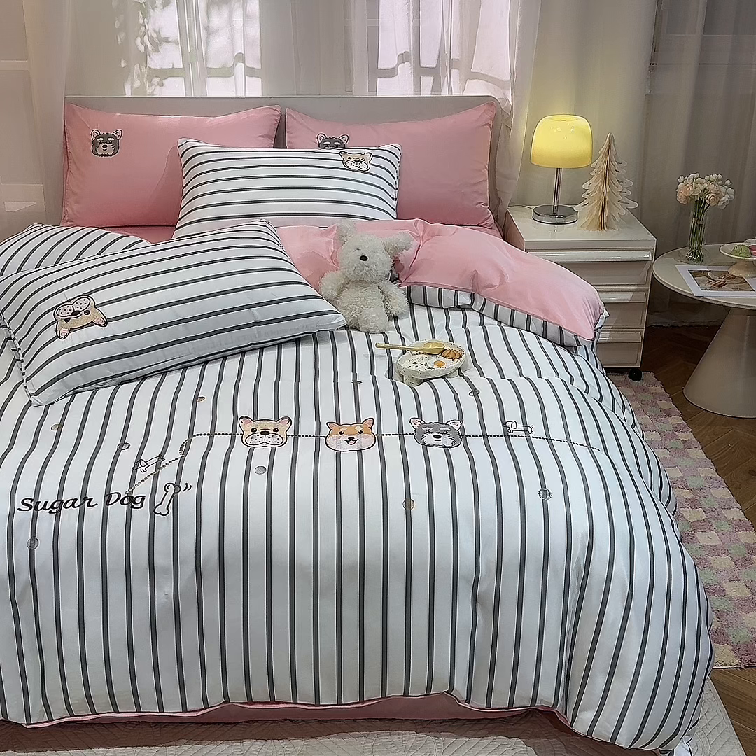 91家纺网 家纺一手货源 找家纺 经年 2026新款水洗真丝四件套-好伙伴 好伙伴-灰玉