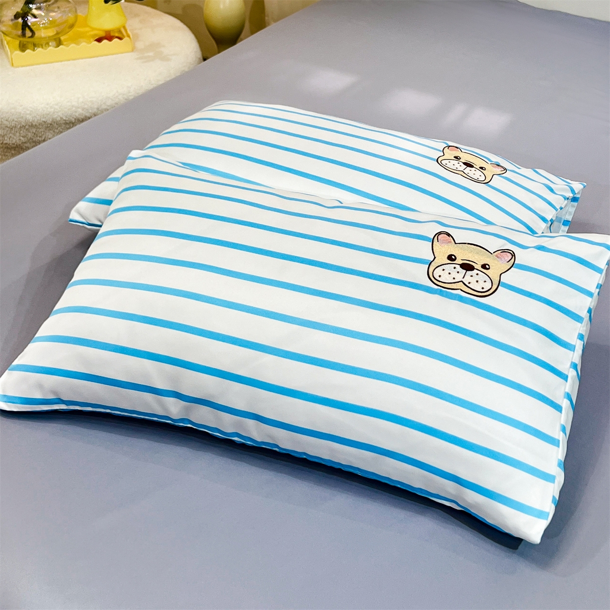 91家纺网 家纺一手货源 找家纺 经年 2026新款水洗真丝四件套-好伙伴 好伙伴-蓝灰