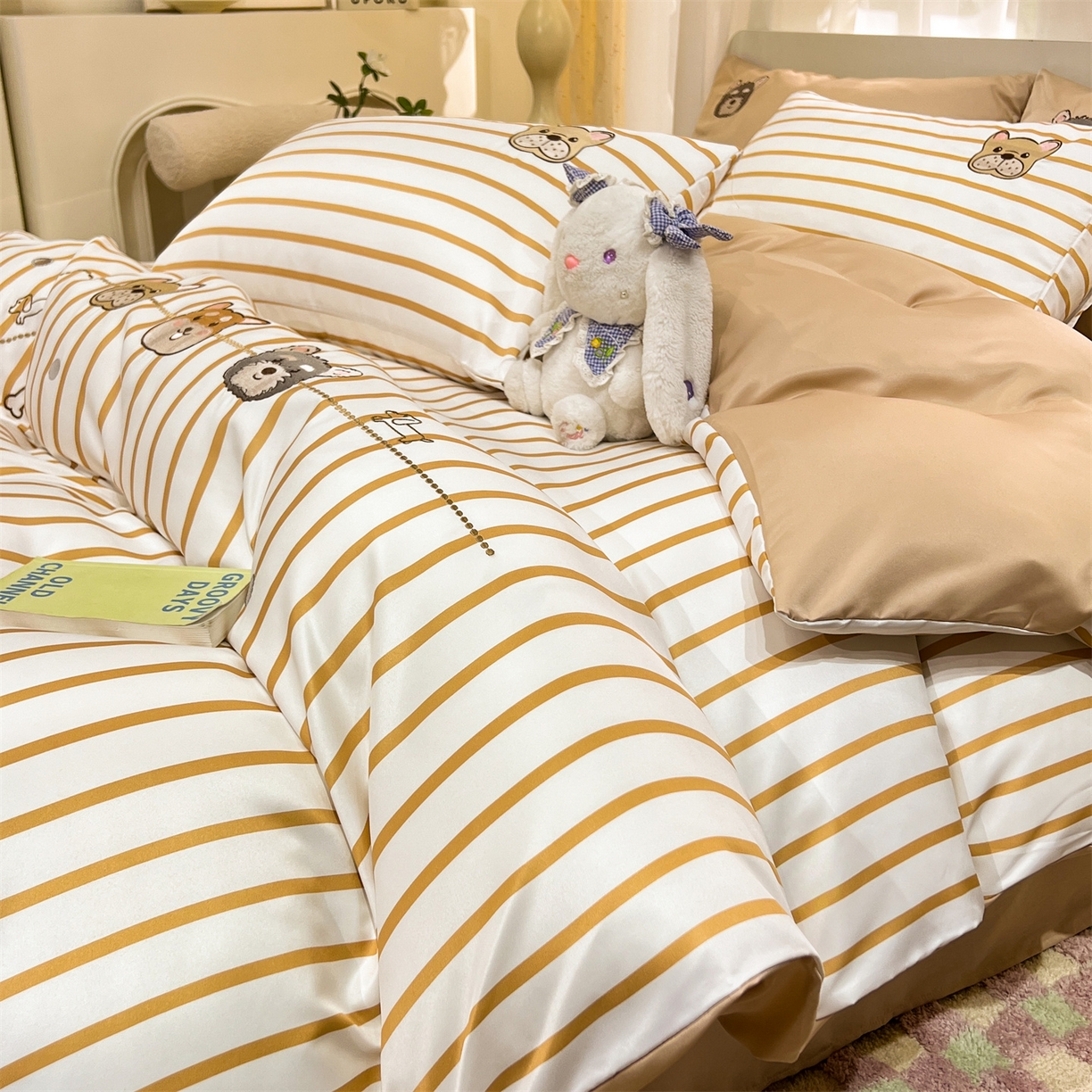 经年 2026新款水洗真丝四件套-好伙伴 好伙伴-香槟