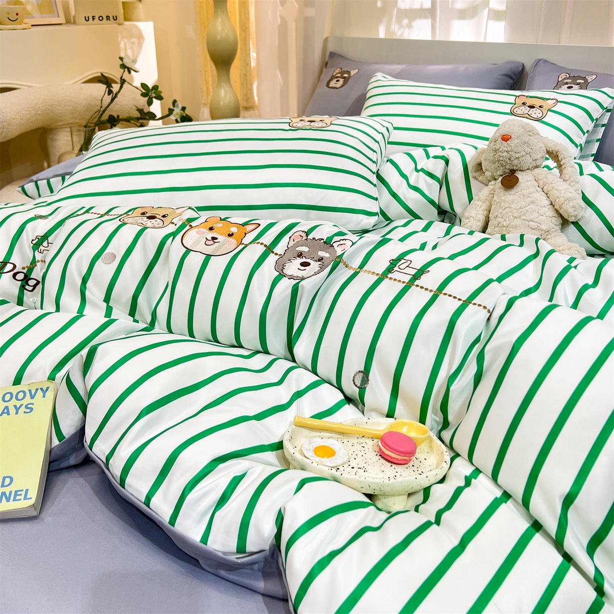 91家纺网 家纺一手货源 找家纺 经年 2026新款水洗真丝四件套-好伙伴 好伙伴-香草灰