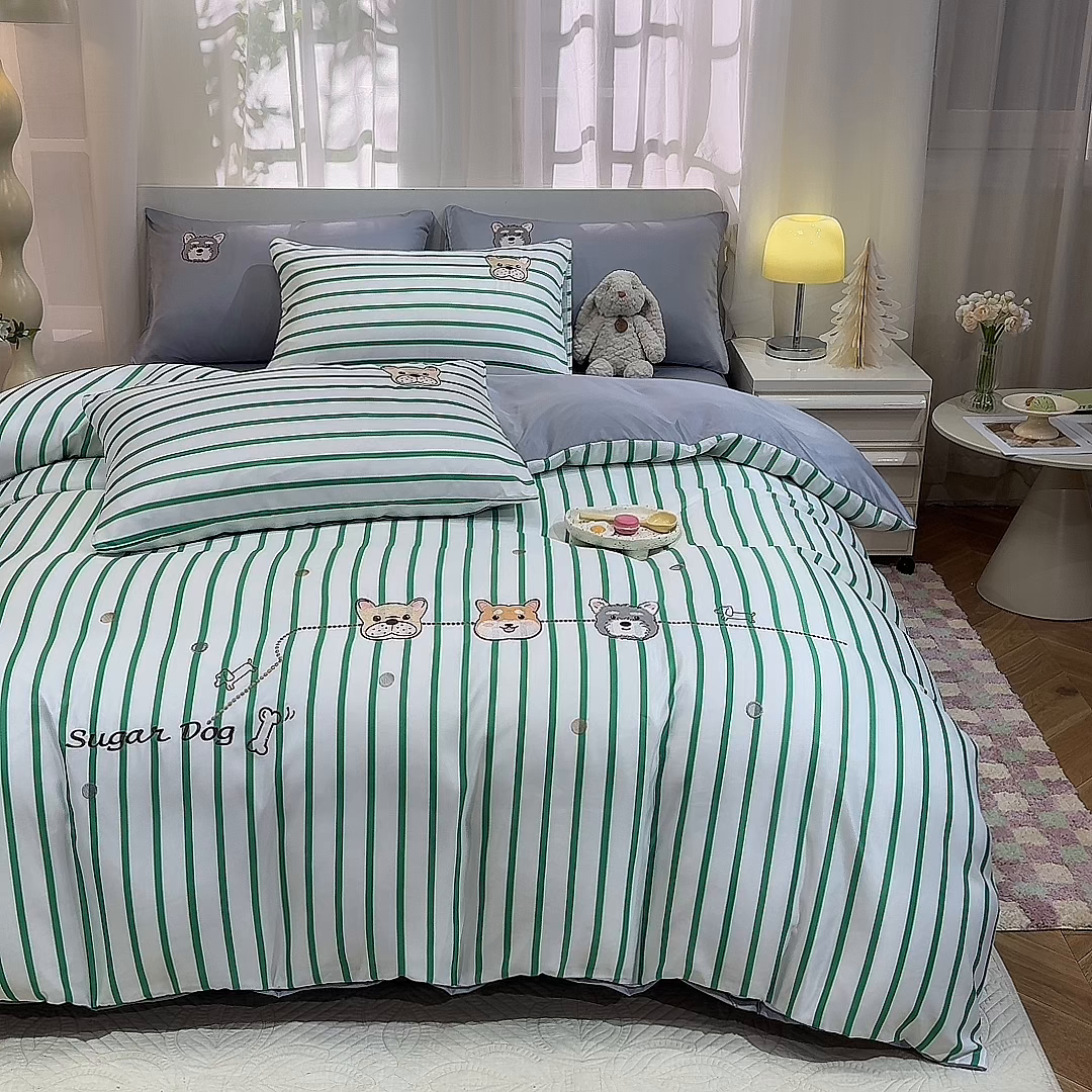 91家纺网 家纺一手货源 找家纺 经年 2026新款水洗真丝四件套-好伙伴 好伙伴-香草灰