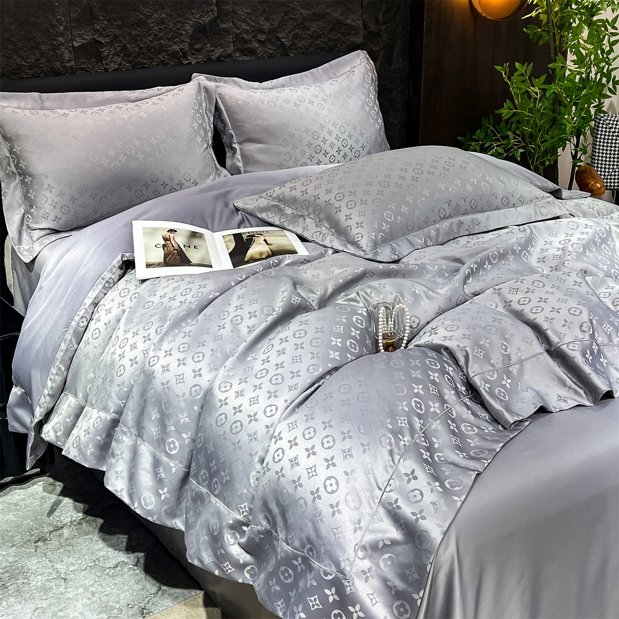 91家纺网 家纺一手货源 找家纺 （总）经年 2026新款水洗真丝提花四件套