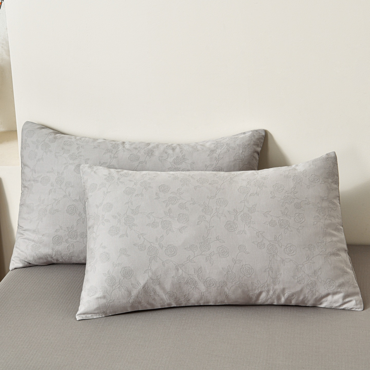 91家纺网 家纺一手货源 找家纺 （总）菡宝 2026春夏新款全棉纯棉色织提花四件套-中古玫瑰