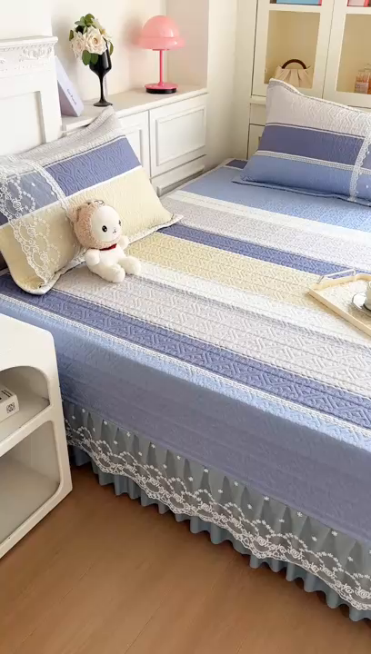 91家纺网 家纺一手货源 找家纺 手艺人家纺 2026新款四季通用榻榻米纯棉床盖专用防滑夹棉绗缝床单坑盖炕罩垫子可机洗定制 格古吉亚