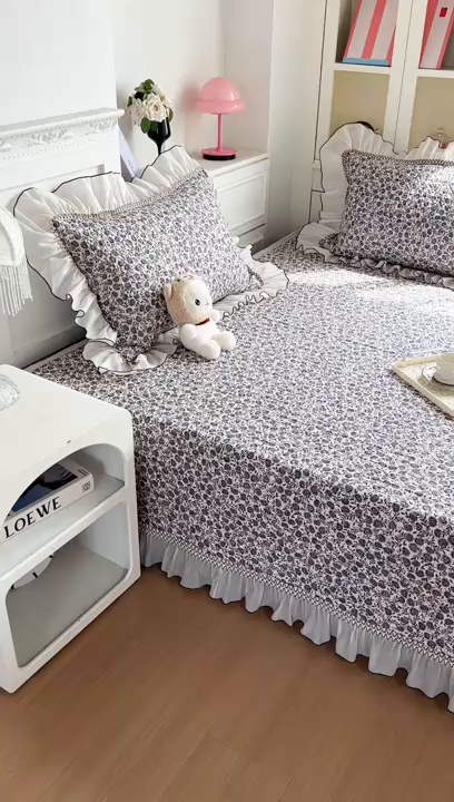 91家纺网 家纺一手货源 找家纺 手艺人家纺 2026新款四季通用榻榻米纯棉床盖专用防滑夹棉绗缝床单坑盖炕罩垫子可机洗定制 花田梦