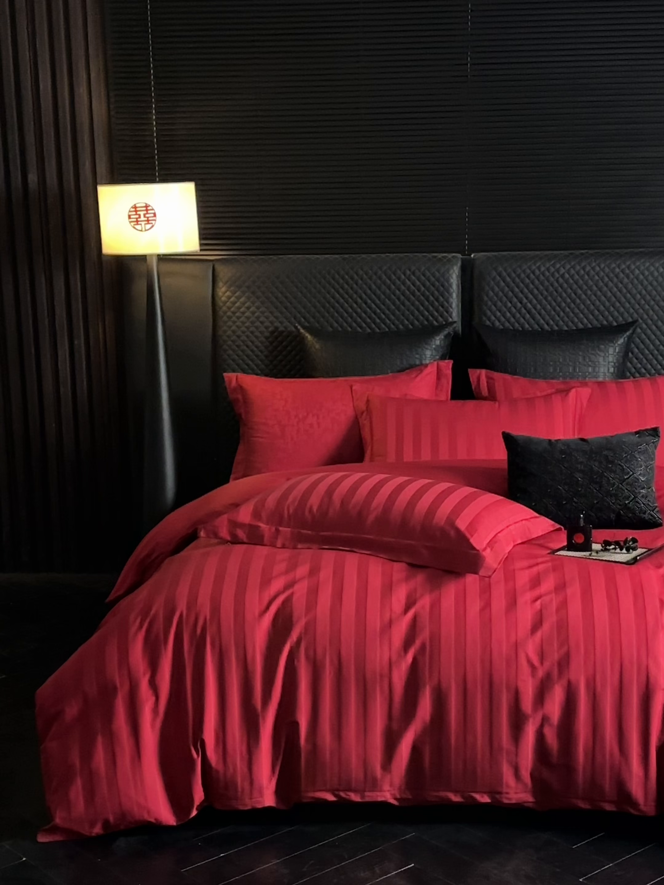 91家纺网 家纺一手货源 找家纺 （总）ONE TWO ONE 121 【控价商品】【提供买家秀】  2026新款全棉100s长绒棉结婚婚庆提花四件套