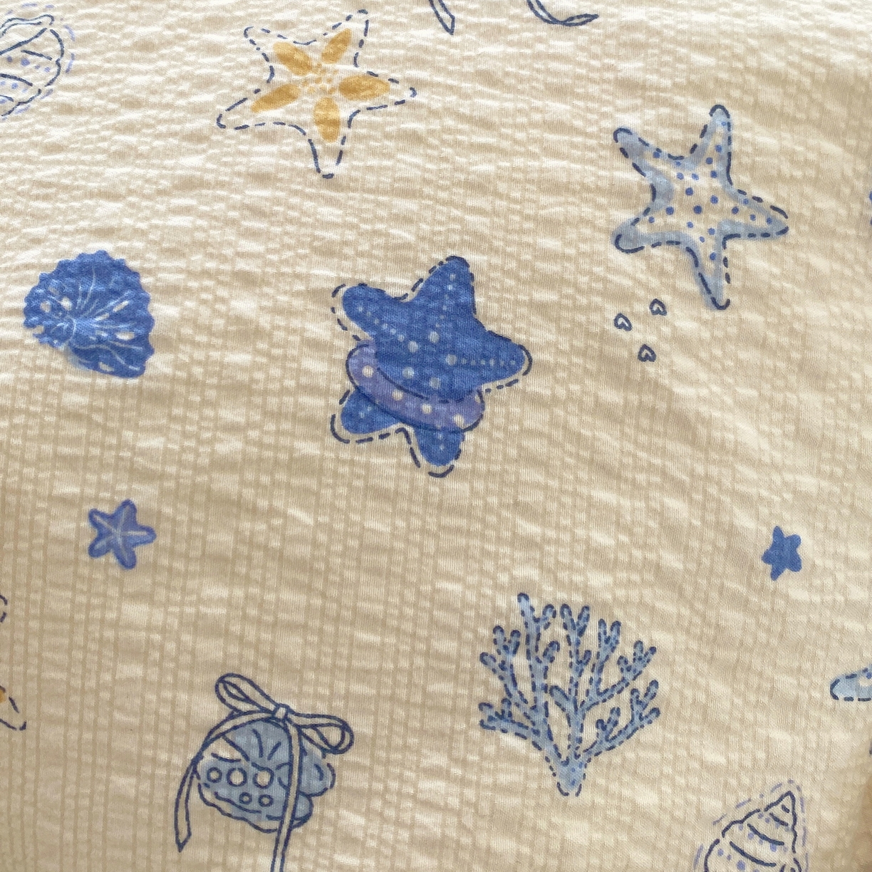 91家纺网 家纺一手货源 找家纺 莱米家纺 2026新款云感泡泡纱双层纱床盖四件套 海底星星