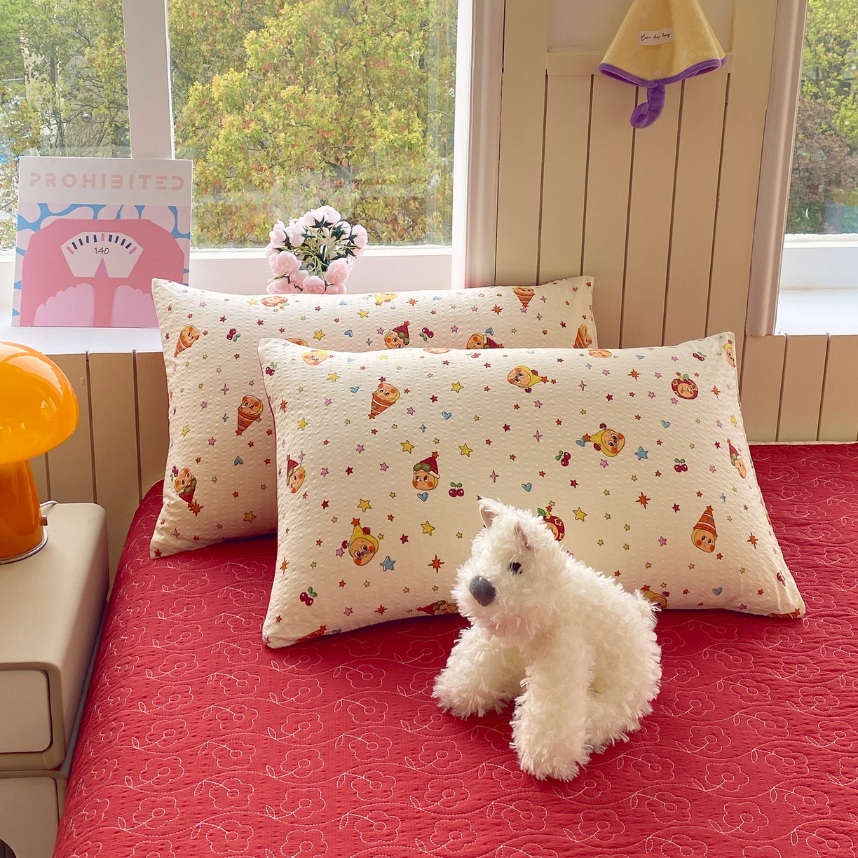 91家纺网 家纺一手货源 找家纺 莱米家纺 2026新款云感泡泡纱双层纱床盖四件套 星星人