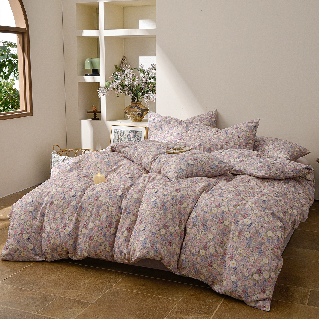 91家纺网 家纺一手货源 找家纺 （总）富安笙 2026新款全棉纯棉双层纱四件套