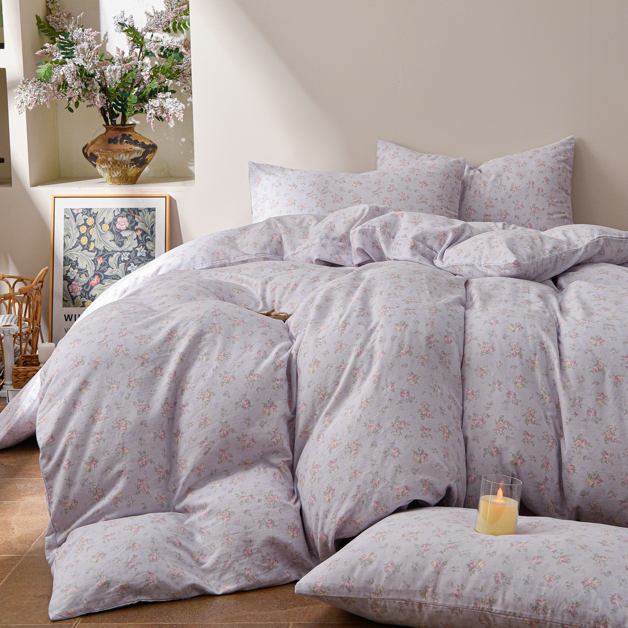 91家纺网 家纺一手货源 找家纺 （总）富安笙 2026新款全棉纯棉双层纱四件套