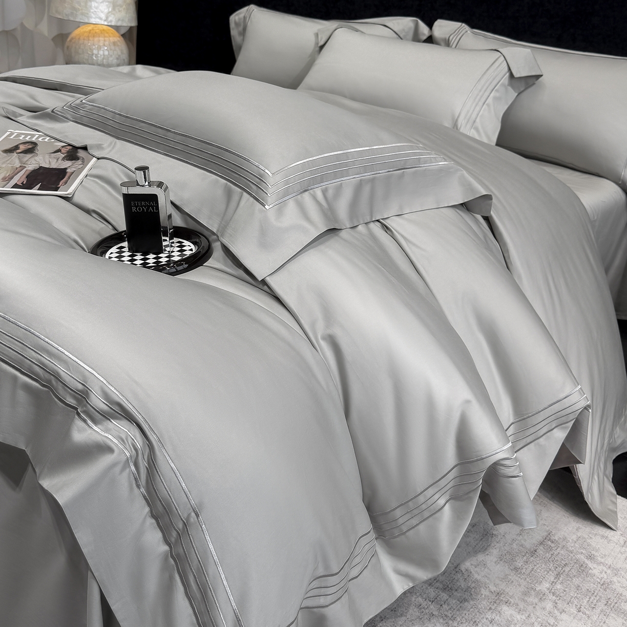 91家纺网 家纺一手货源 找家纺 （总）星蕴家纺 2026新款贡缎新疆长绒棉四件套-千寻