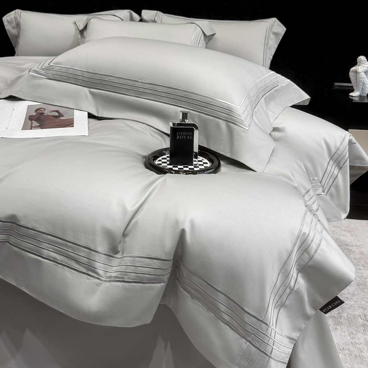 91家纺网 家纺一手货源 找家纺 （总）星蕴家纺 2026新款贡缎新疆长绒棉四件套-千寻