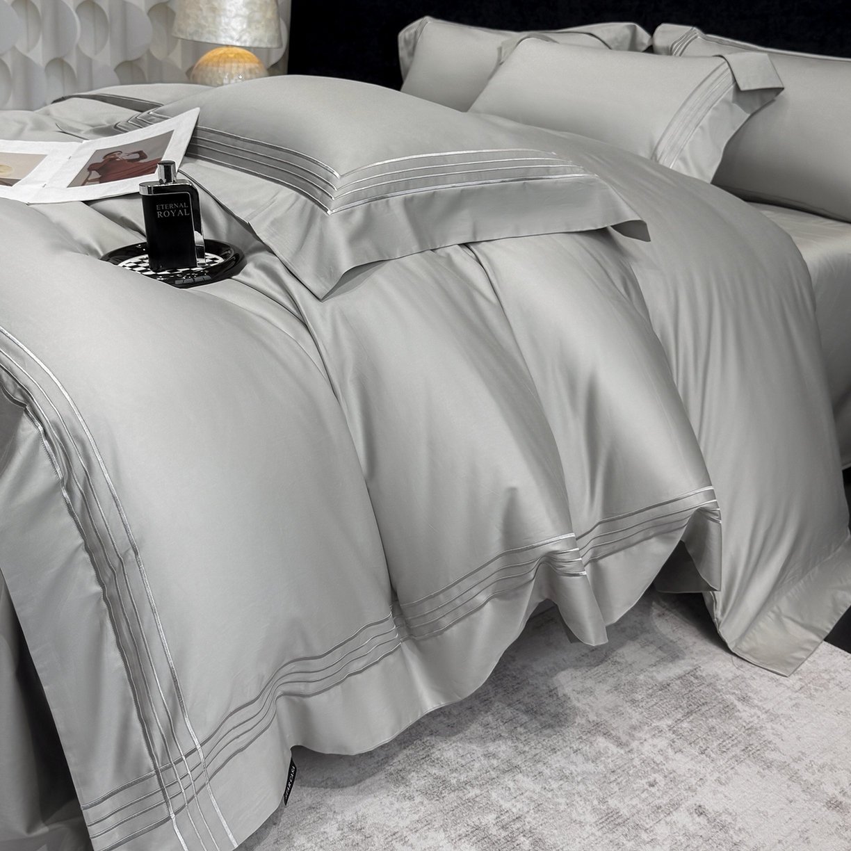 91家纺网 家纺一手货源 找家纺 （总）星蕴家纺 2026新款贡缎新疆长绒棉四件套-千寻