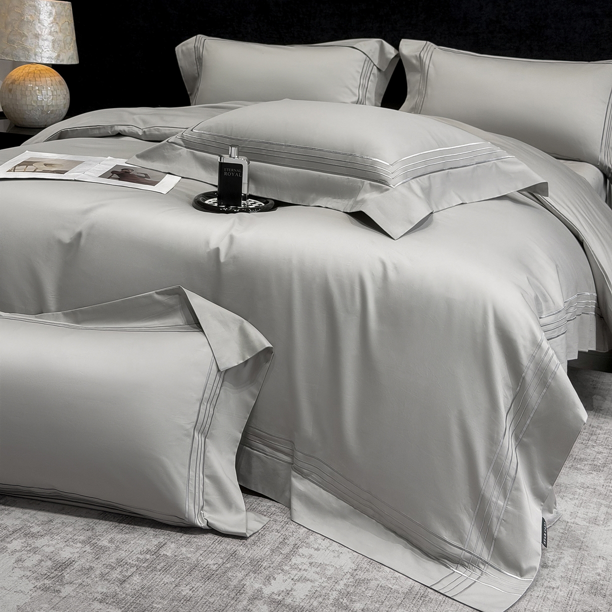 91家纺网 家纺一手货源 找家纺 （总）星蕴家纺 2026新款贡缎新疆长绒棉四件套-千寻