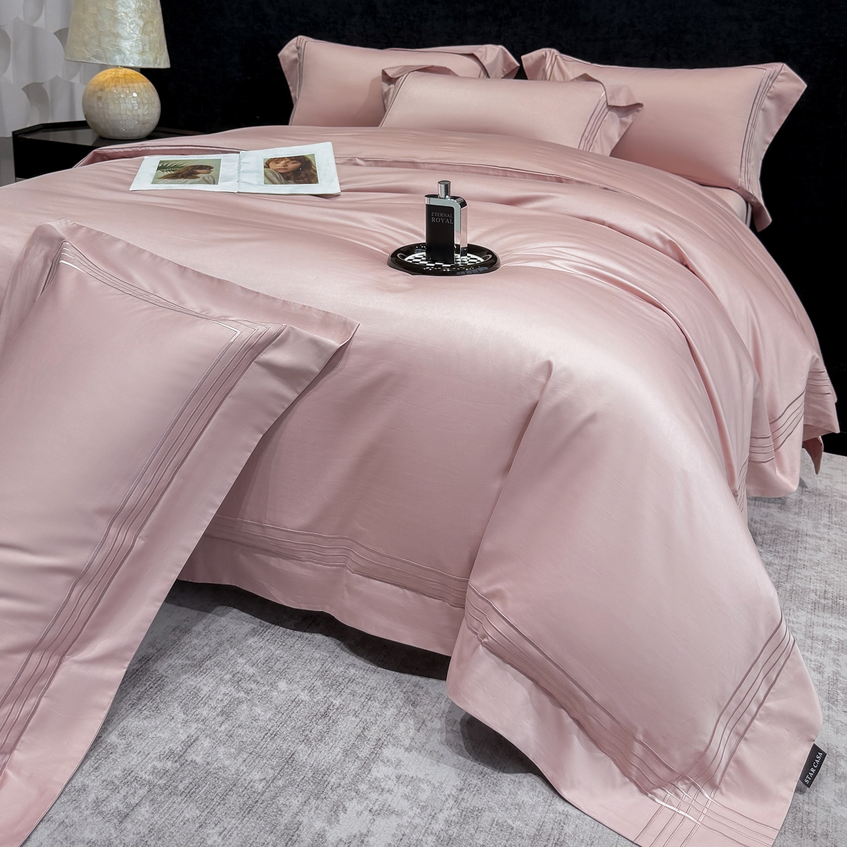 91家纺网 家纺一手货源 找家纺 （总）星蕴家纺 2026新款贡缎新疆长绒棉四件套-千寻