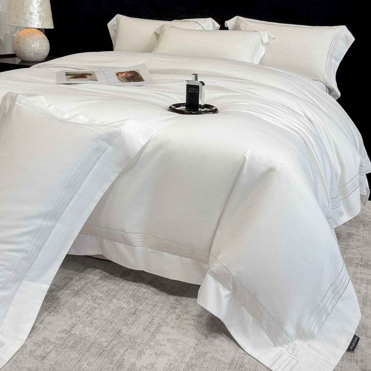 91家纺网 家纺一手货源 找家纺 （总）星蕴家纺 2026新款贡缎新疆长绒棉四件套-千寻