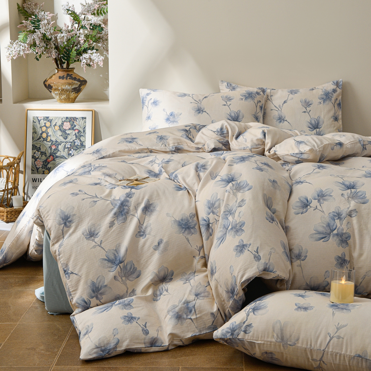 91家纺网 家纺一手货源 找家纺 （总）富安笙 2026新款全棉纯棉双层纱四件套