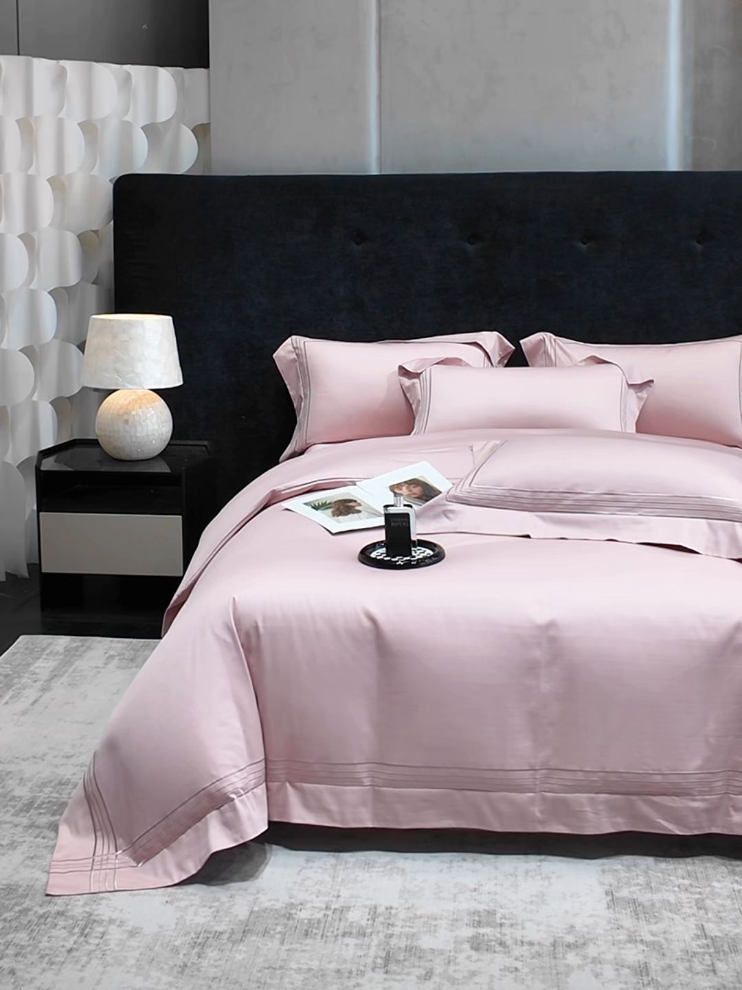 91家纺网 家纺一手货源 找家纺 星蕴家纺 2026新款贡缎新疆长绒棉四件套-千寻 千寻可可粉