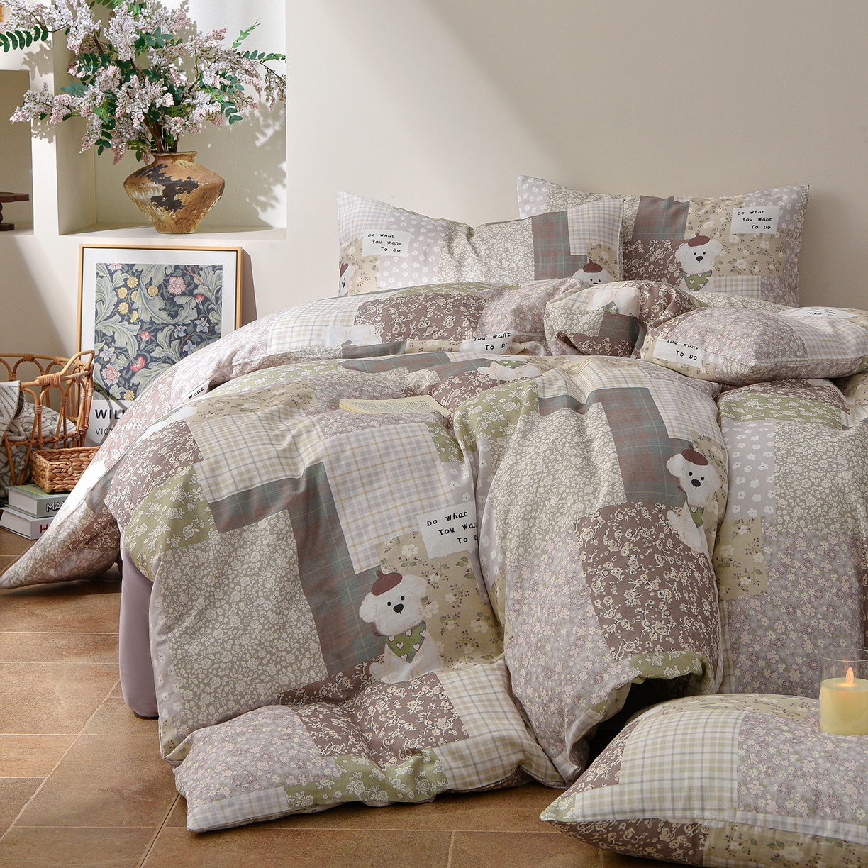 91家纺网 家纺一手货源 找家纺 （总）富安笙 2026新款全棉纯棉双层纱四件套