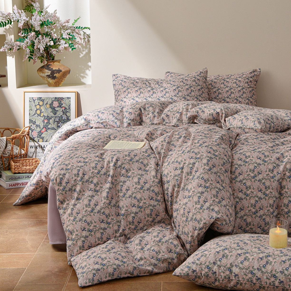 91家纺网 家纺一手货源 找家纺 （总）富安笙 2026新款全棉纯棉双层纱四件套