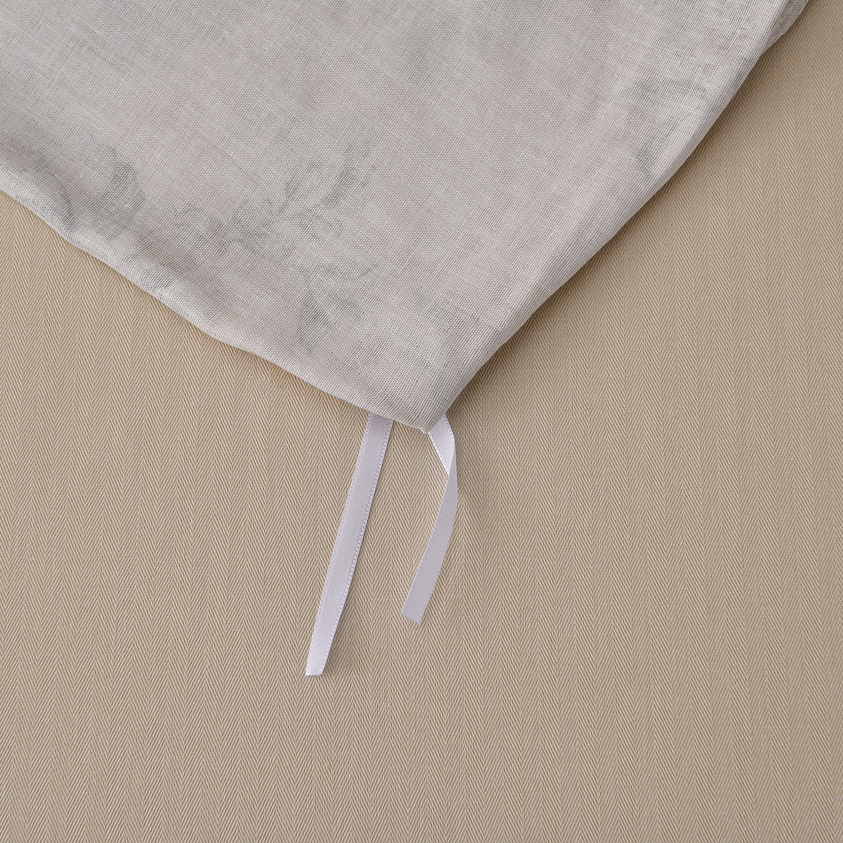 91家纺网 家纺一手货源 找家纺 富安笙 2026新款全棉纯棉双层纱四件套 枝蔓-咖