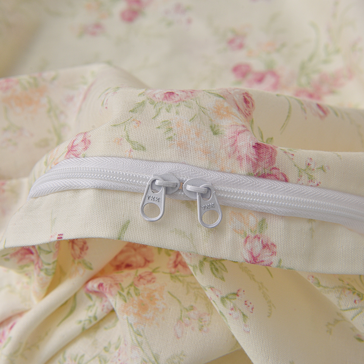 91家纺网 家纺一手货源 找家纺 富安笙 2026新款全棉纯棉双层纱四件套 豆蔻-米