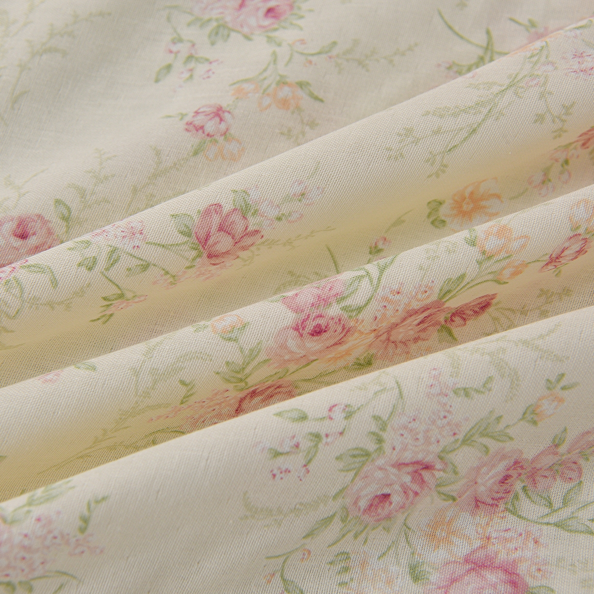 91家纺网 家纺一手货源 找家纺 富安笙 2026新款全棉纯棉双层纱四件套 豆蔻-米